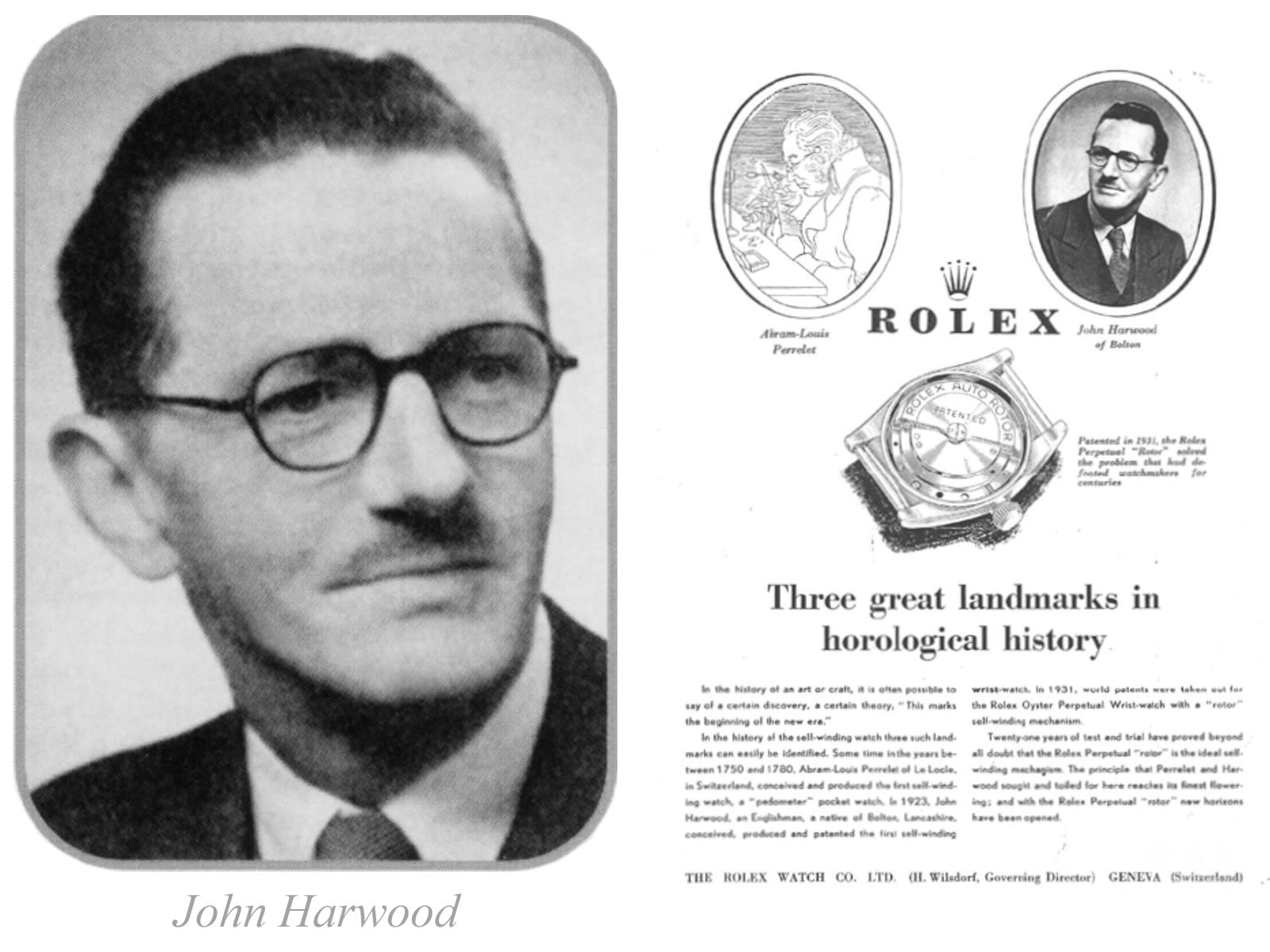 John Hardwood History of the Automatic Watch and Watch Winder